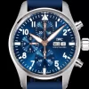 IWC パイロット7750 自動巻き クロノグラフ ブルー文字盤 ラバーベルトIW388120 (3)