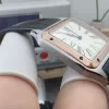 高級カルティエコピー時計 サントス サファイア風防Santos-Dumont W2SA0011 (3)