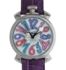 ガガミラノ マニュアーレ40mm ライトパープル/シェル ボーイズ 5020.7 コピー 腕時計 (1)