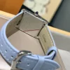 カルティエ タンク レディースコピー時計 水色レザーベルト マザーオブパール文字盤WSTA0042 (8)