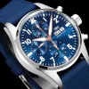 IWC パイロット7750 自動巻き クロノグラフ ブルー文字盤 ラバーベルトIW388120 (7)