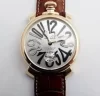 ガガミラノ マニュアーレ48mm 手巻き スモールセコンド ブラウン/PGP メンズ 5011.06S コピー 腕時計 (1)