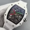 リシャールミルスーパーコピー RM67-02 ホワイトカーボンケース イタリアカラー針 スケルトンクォーツ式時計 (5)