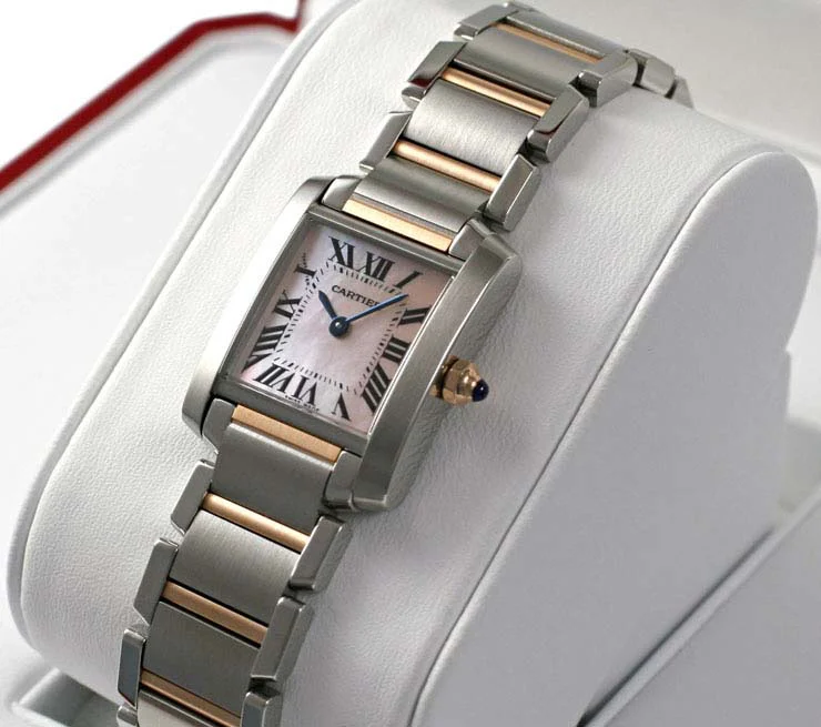 ブランド CARTIERカルティエ 時計コピー タンクフランセーズ ピンクゴールド コンビ W51027Q4