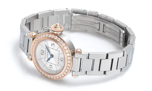 カルティエ時計コピー ミスパシャスティール ＆ ゴールド ダイヤモンド パヴェWJ124021