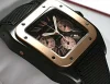 ブランド カルティエ サントス100 クロノLM カーボン コンビ W2020004 コピー 腕時計 (2)