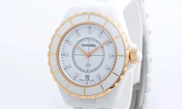偽物CHANELシャネル時計 ホワイトセラミック/ピンクゴールドJ12 38 H2180 偽物CHANELシャネル時計 ホワイトセラミック/ピンクゴールドJ12 38 H2180