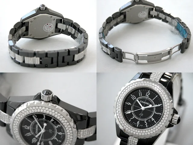 シャネル CHANEL時計 J12 33mm ブラックセラミック ダイヤベゼル センターダイヤブレス ブラック/センターダイヤ H1338 シャネル CHANEL時計 J12 33mm ブラックセラミック ダイヤベゼル センターダイヤブレス ブラック/センターダイヤ H1338