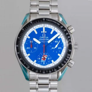 人気 オメガ ブランド スピード ミハエルシューマッハ ブルー 3510.81 時計