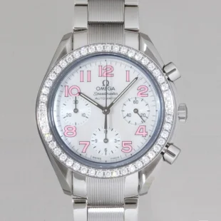 オメガ スピード ダイヤベゼル シェル/ピンクアラビア 3535.74 コピー ウォッチ