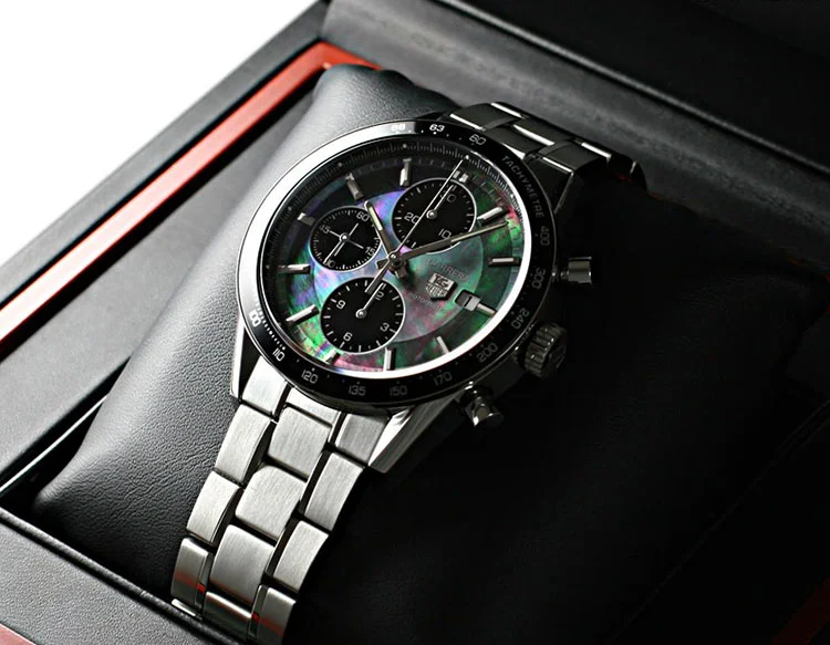 ブランド タグ·ホイヤー時計コピー カレラクロノ ブラックパール CV201K.BA0794